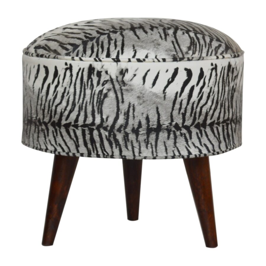 Zebra Print Footstool - Image 8