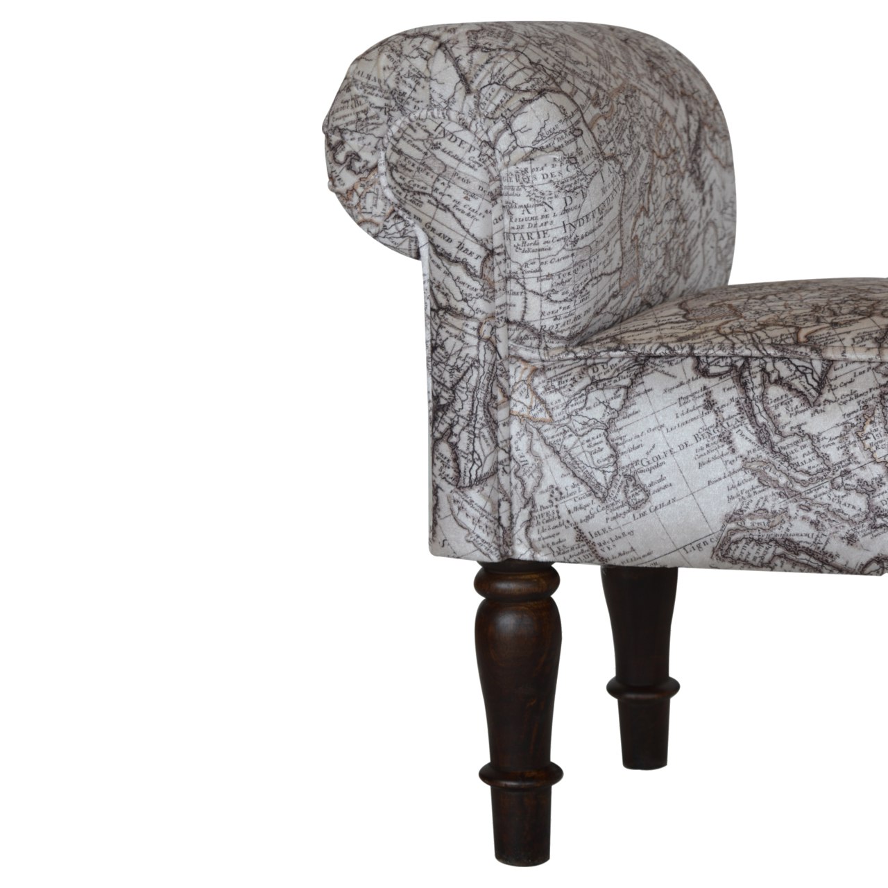 Map Printed Bedroom Bench - Image 6