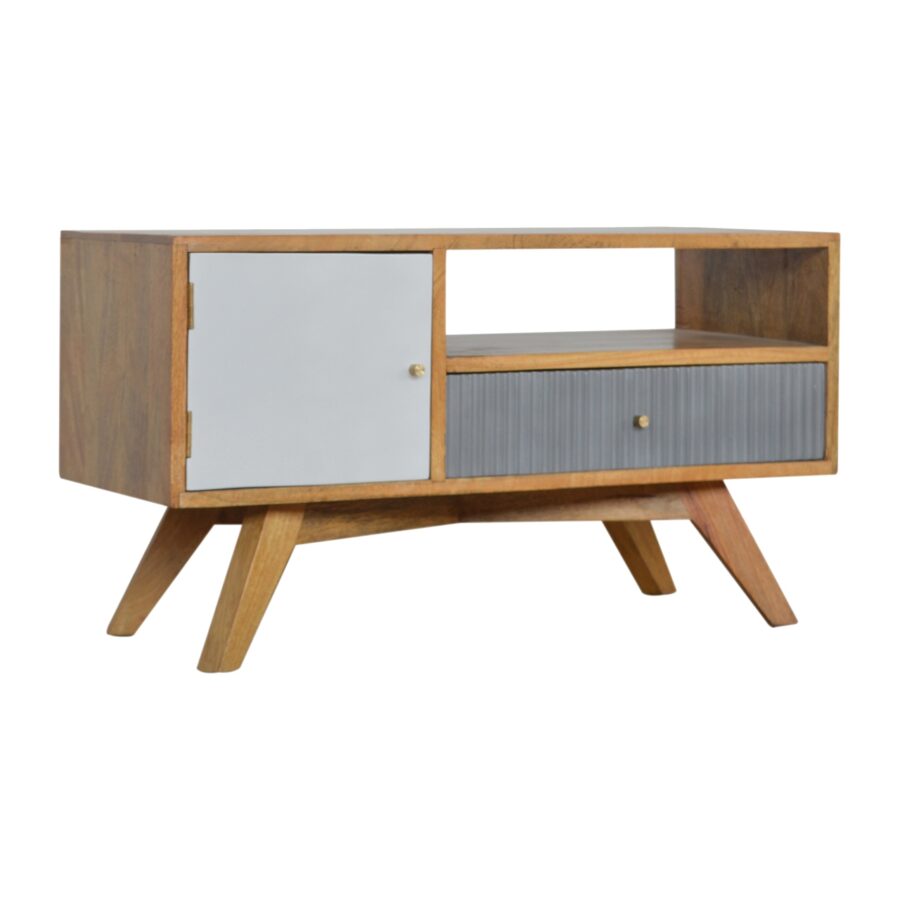 Line Grey Media Unit with Open Slot - Image 3