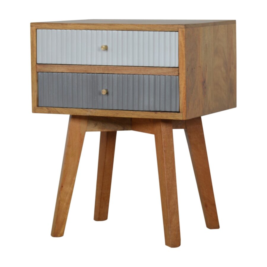Line Grey Painted Bedside - Image 3