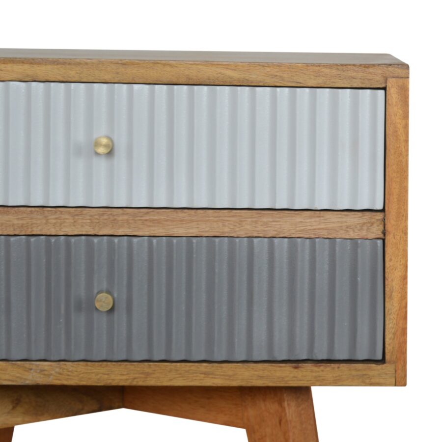 Line Grey Painted Bedside - Image 5