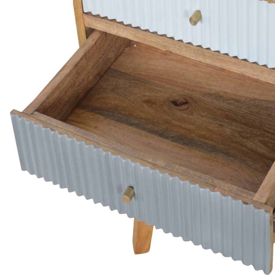 Line Grey Painted Bedside - Image 7
