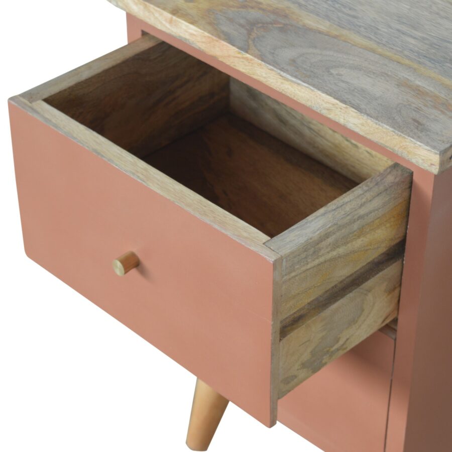 Brick Red Hand Painted Bedside - Image 7