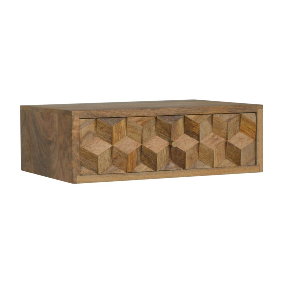Floating Cube Carved Bedside - Image 3