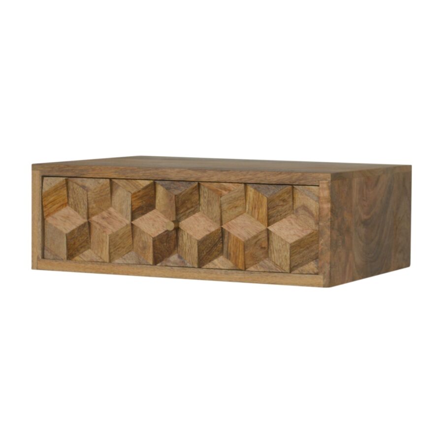 Floating Cube Carved Bedside - Image 4