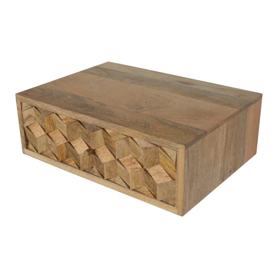 Floating Cube Carved Bedside - Image 5