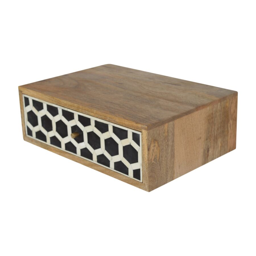 Wall Mounted Bone Inlay Bedside - Image 5