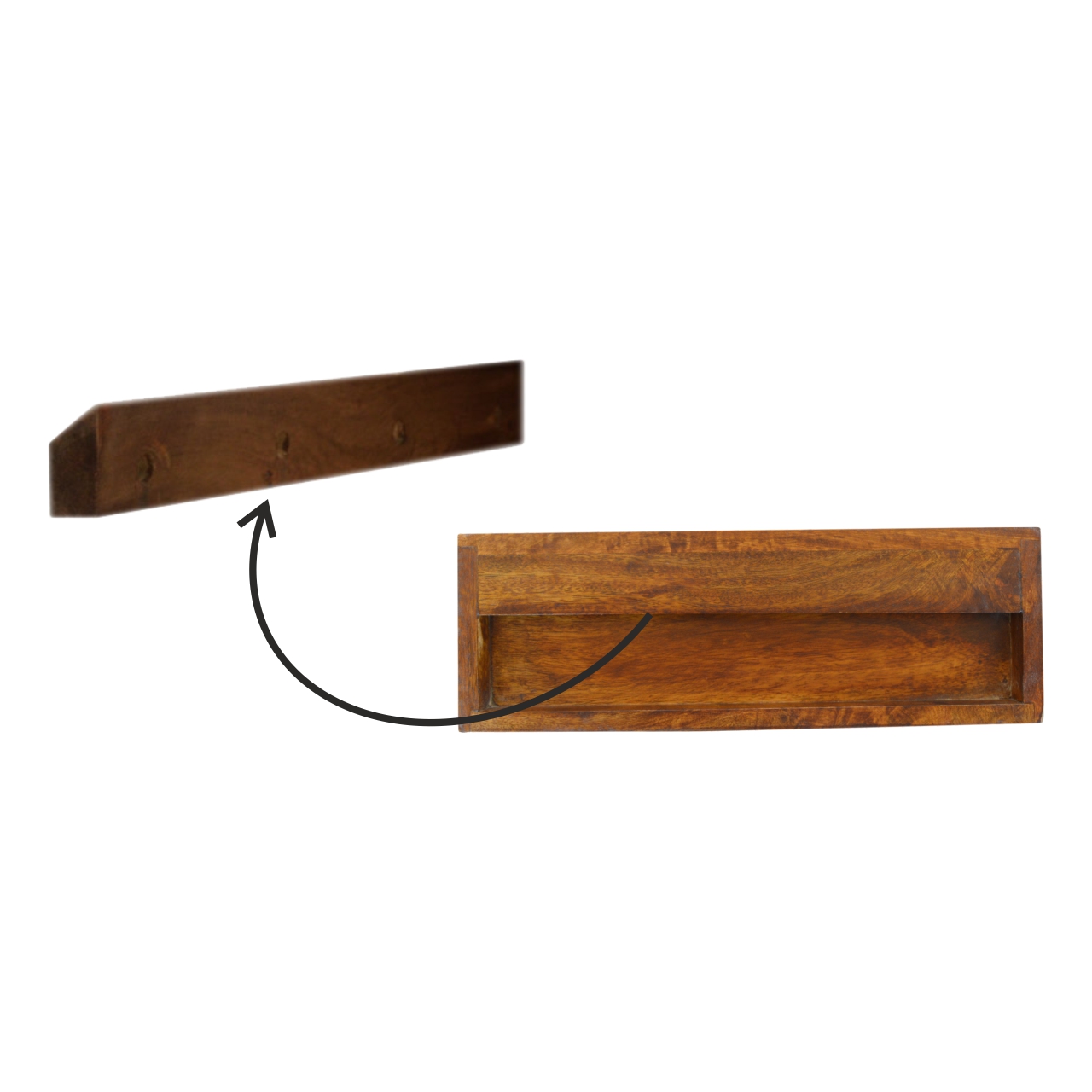 Wall Mounted Chevron Bedside - Image 10