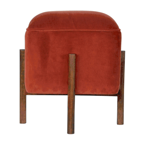 Brick Velvet Solid Wood Footstool - Image 9