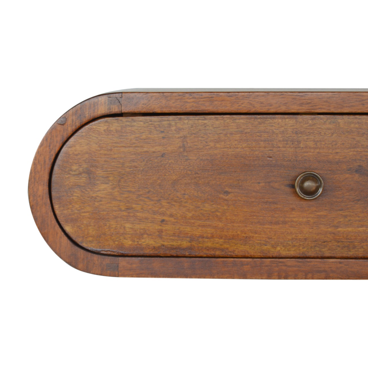 Wall Mounted Round Chestnut Bedside - Image 5