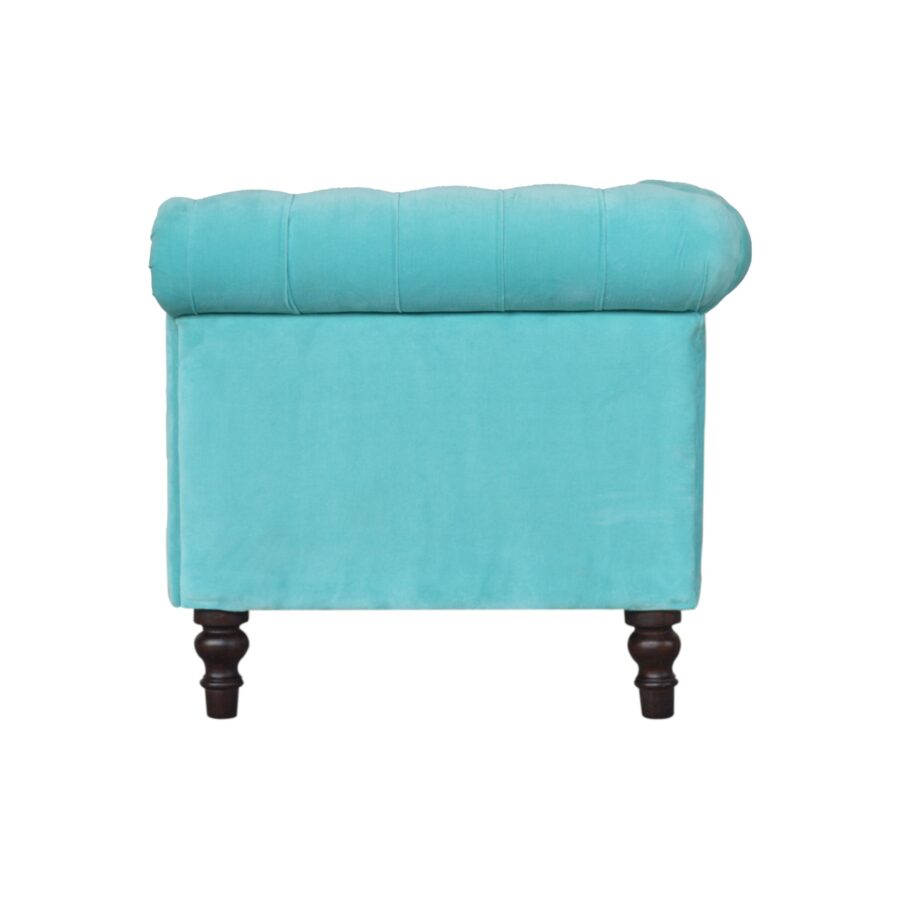 Aqua Velvet Chesterfield Sofa - Image 10