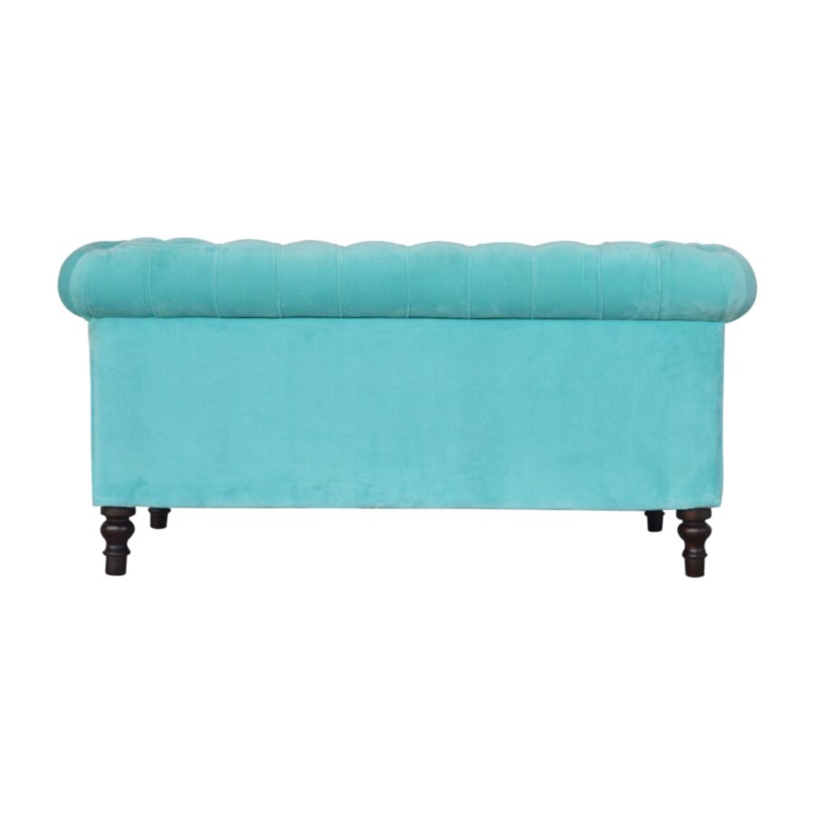 Aqua Velvet Chesterfield Sofa - Image 11