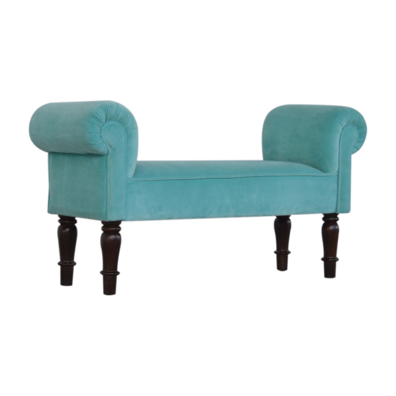 Aqua Velvet Bench - Image 2