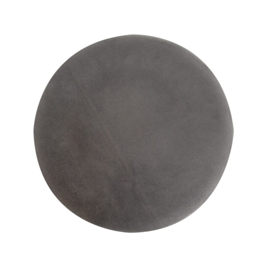 Grey Velvet Wooden Footstool - Image 7