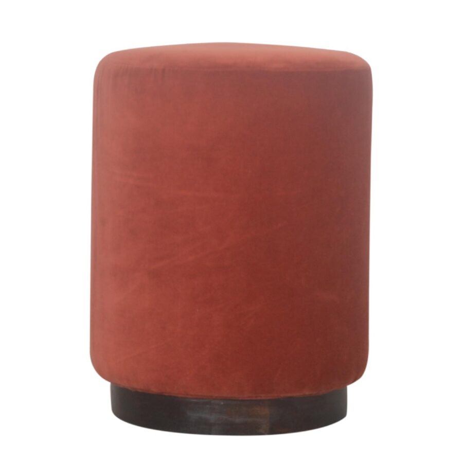 Brick Red Footstool with Gold Base - Image 7