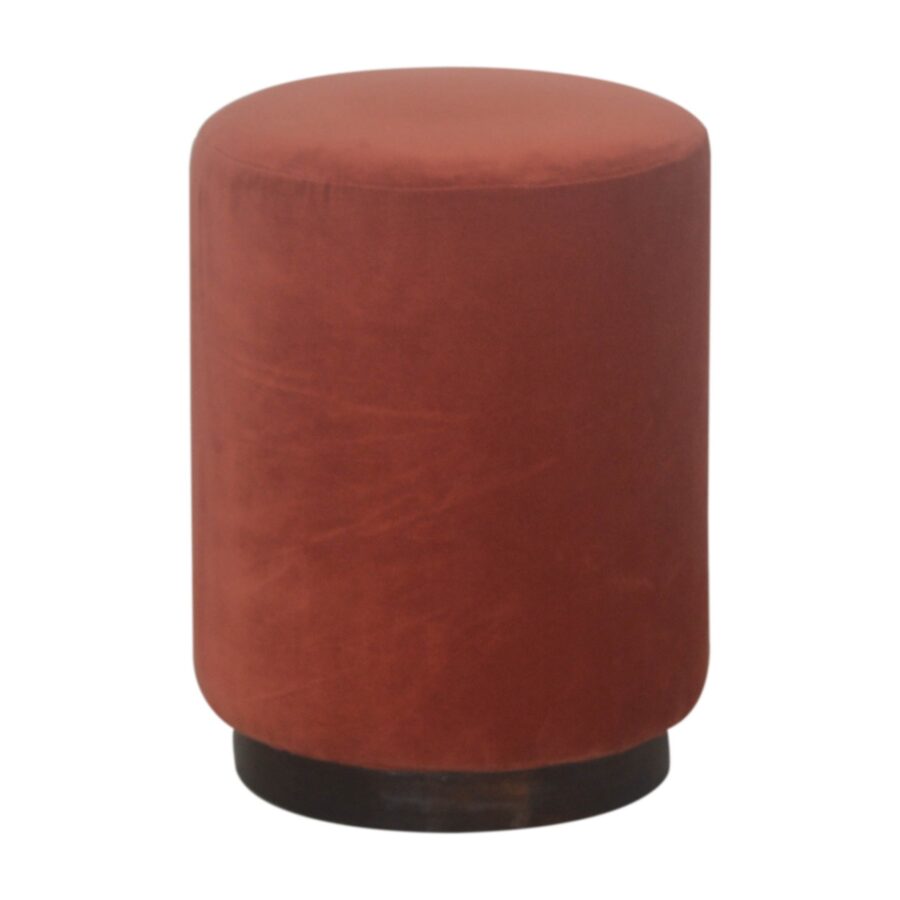 Brick Red Footstool with Gold Base - Image 6