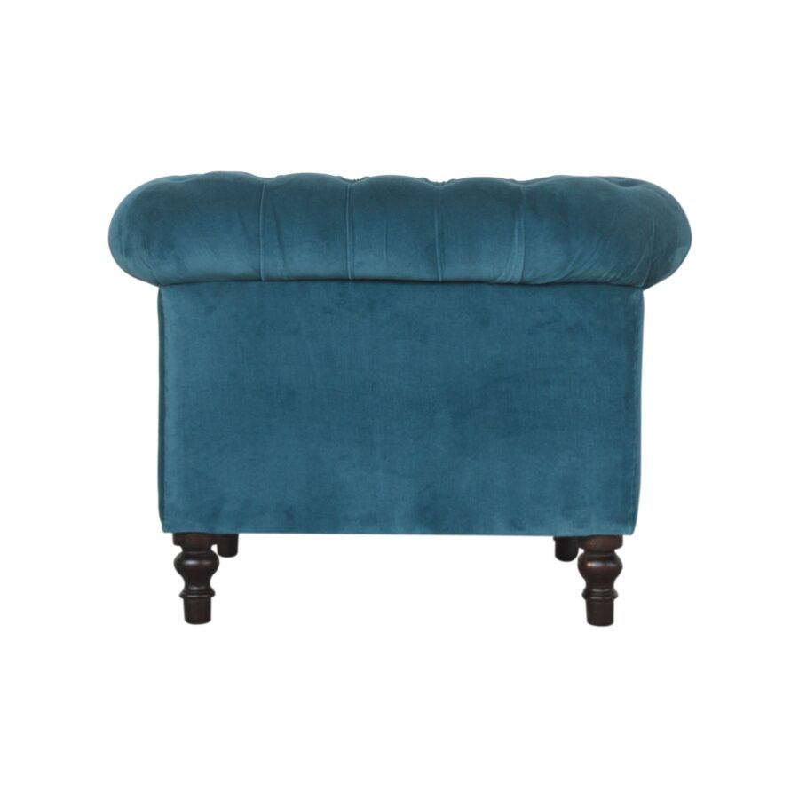 Teal Velvet Chesterfield Armchair - Image 2