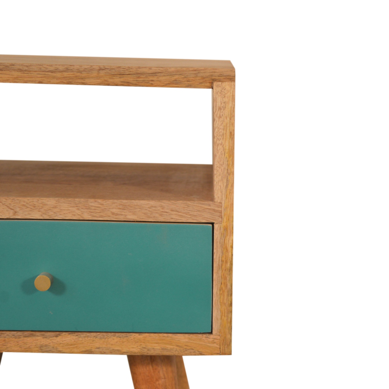 Mini Teal Hand Painted Bedside - Image 4