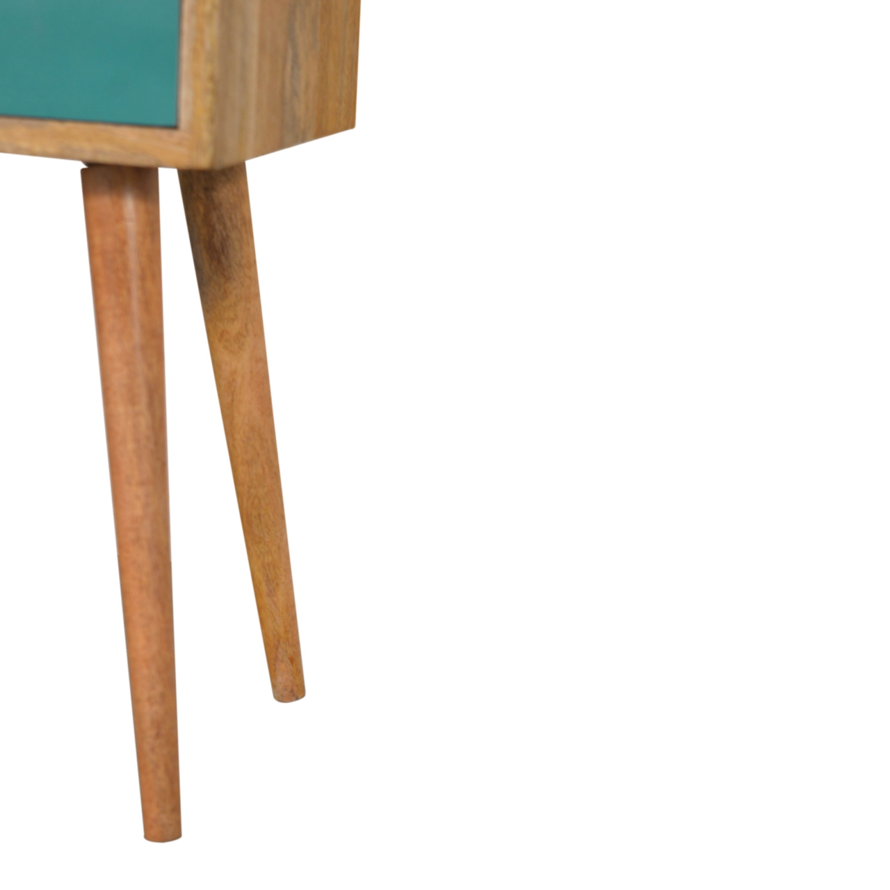 Mini Teal Hand Painted Bedside - Image 7