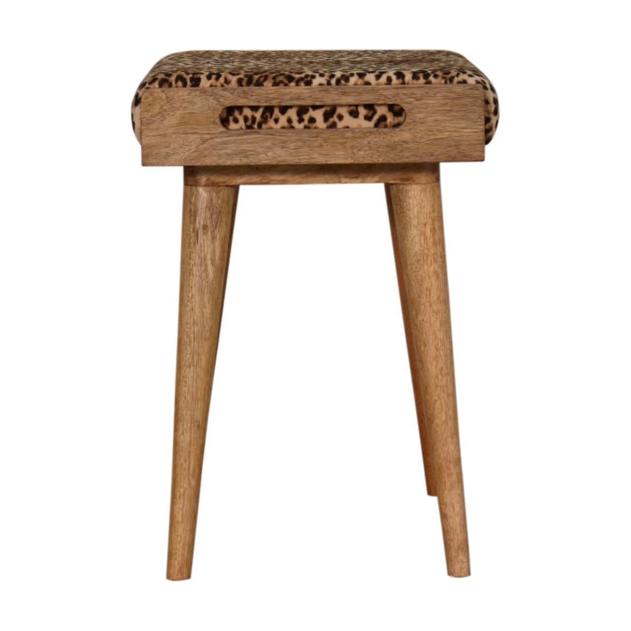 Leopard Velvet Tray Style Footstool - Image 7