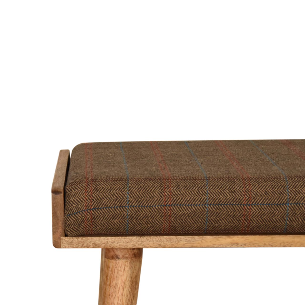 Multi Tweed Tray Style Footstool - Image 4