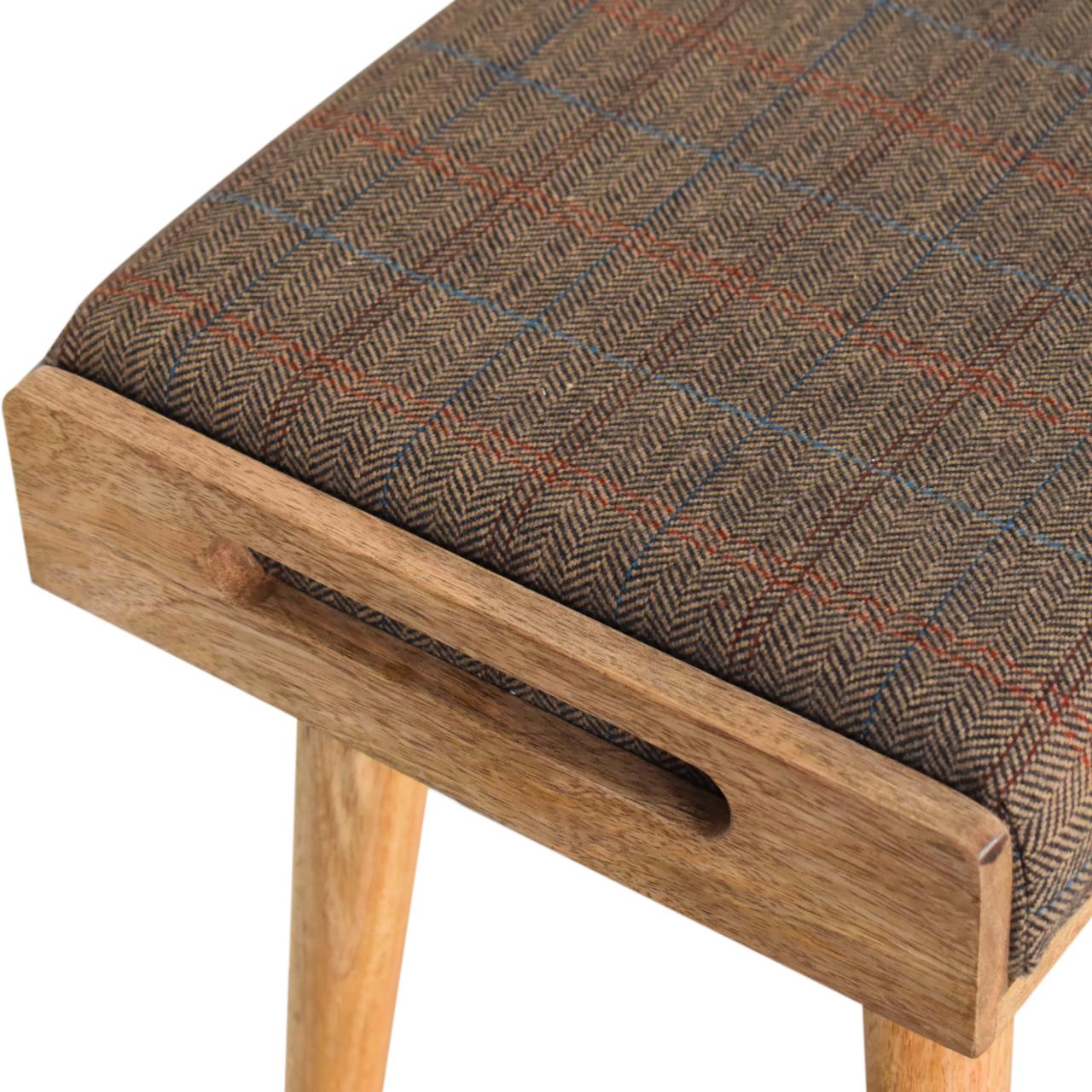 Multi Tweed Tray Style Footstool - Image 5