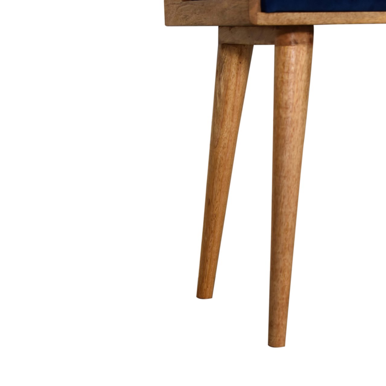 Royal Blue Velvet Tray Footstool - Image 7