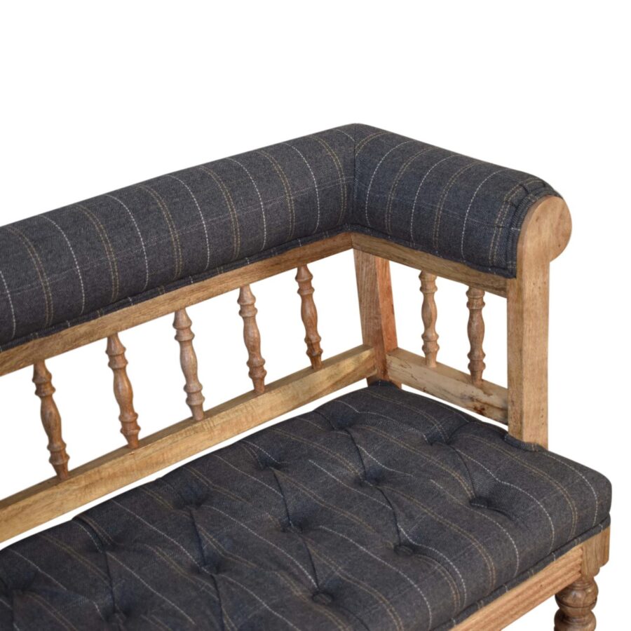 Pewter Deep Button Hallway Bench - Image 7