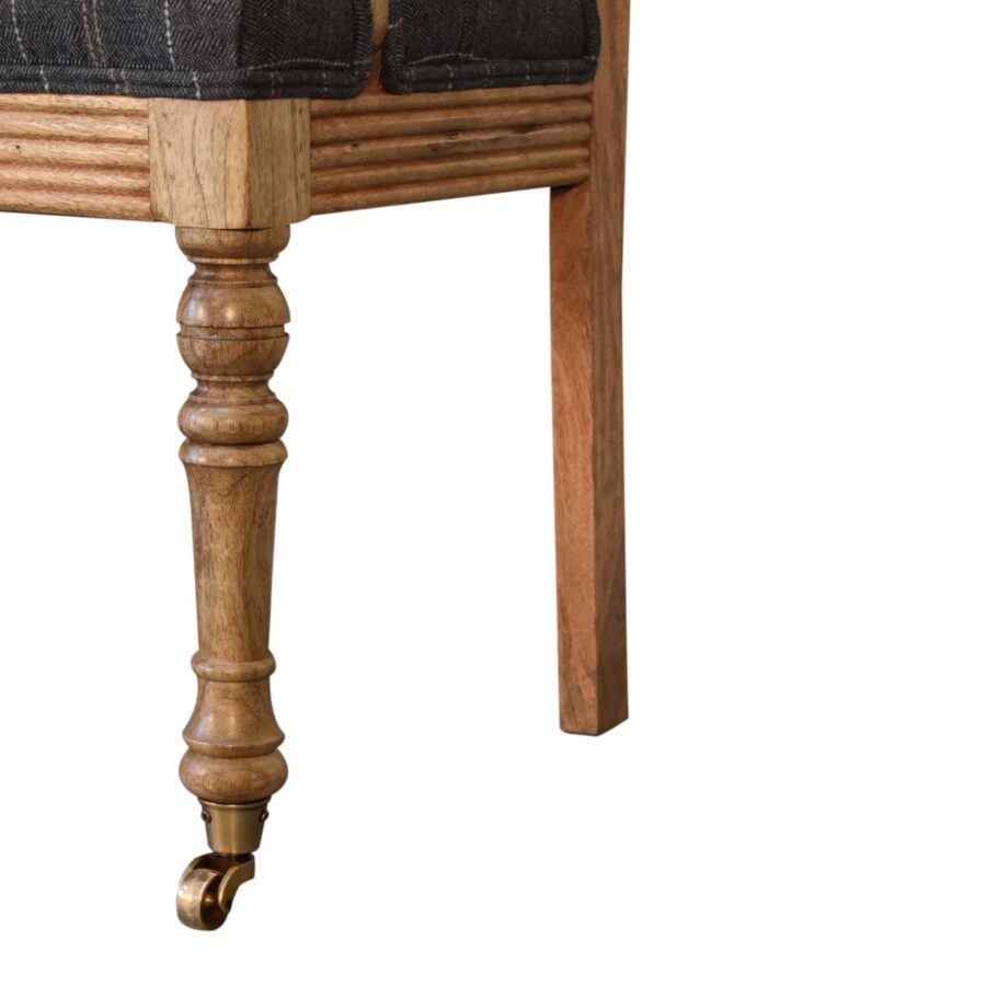 Pewter Deep Button Hallway Bench - Image 8