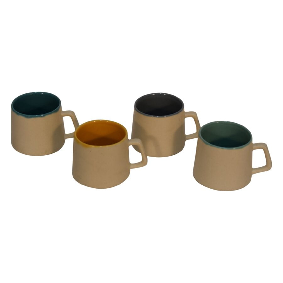 in3095 cream & multi mug set of 4