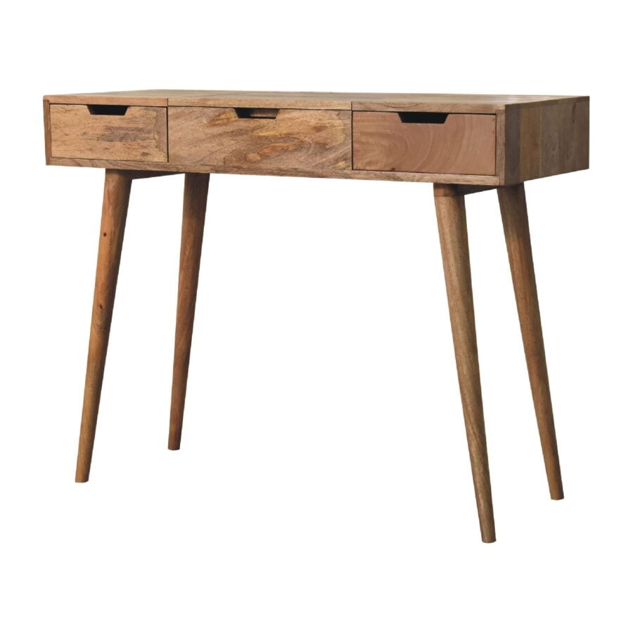 in3348 oak ish dressing table with foldable mirror