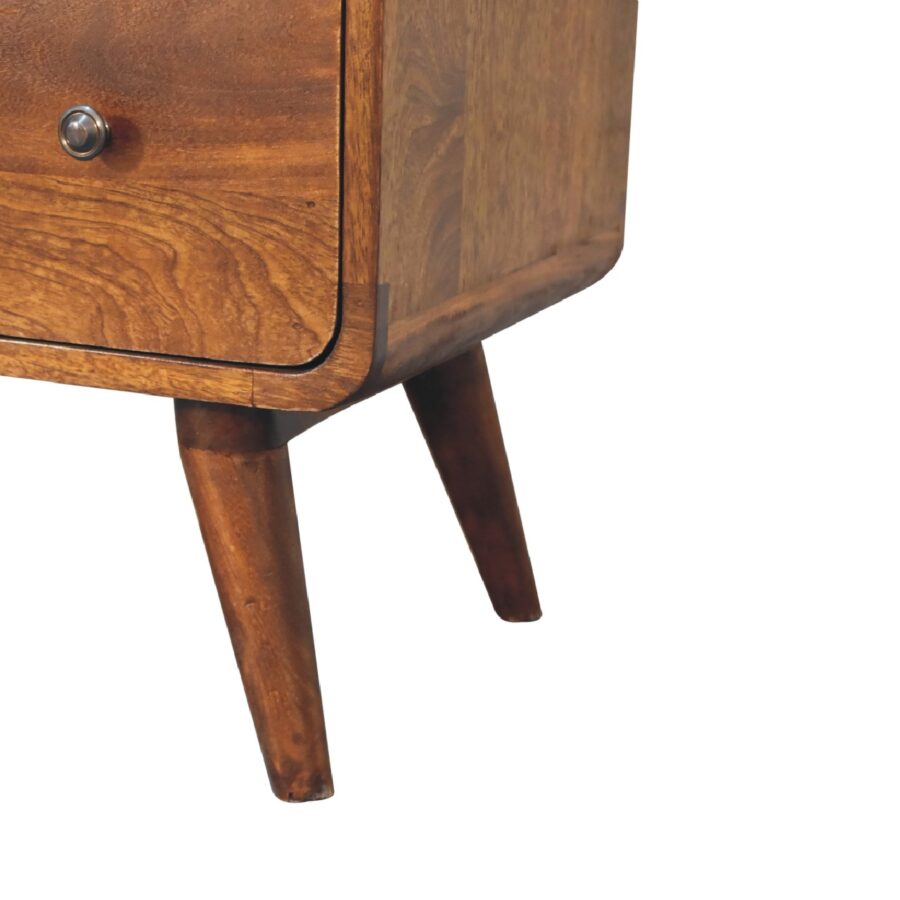 in3405 3 over 2 curved chestnut chest
