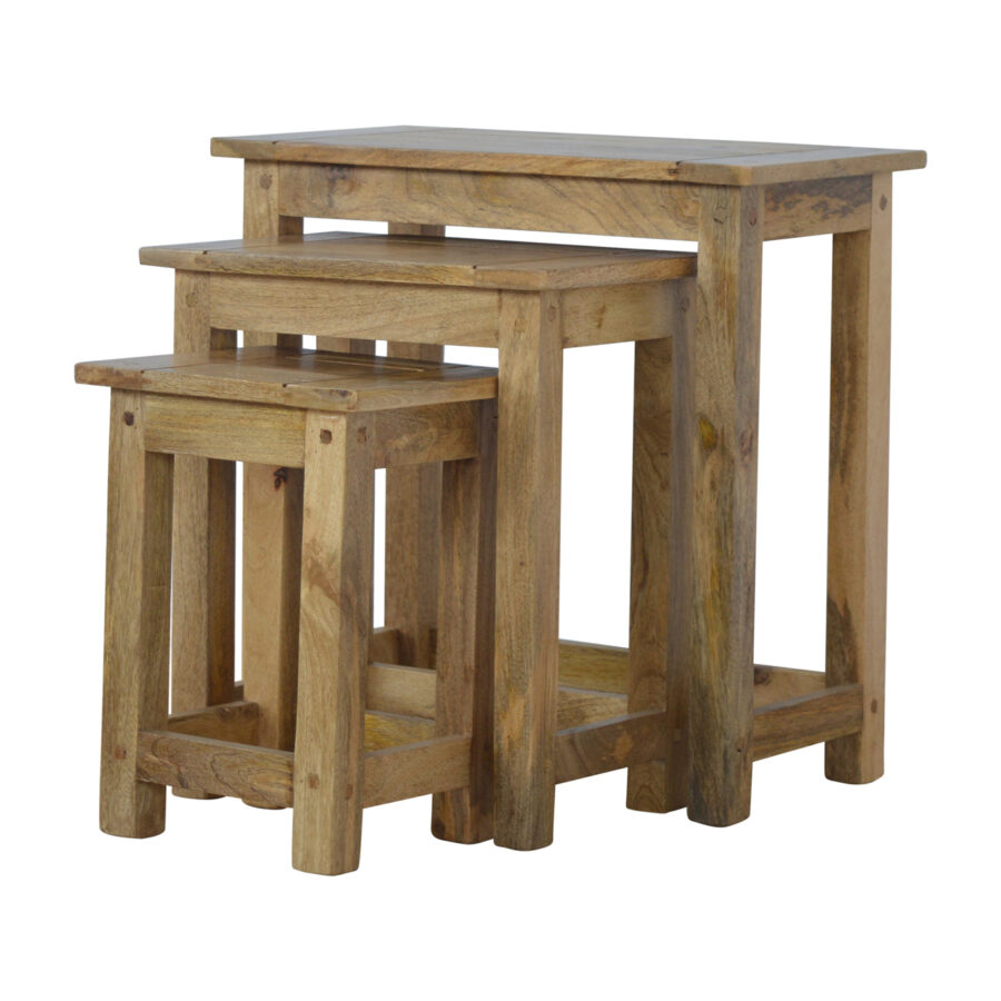 asb307 solid wood stool set of 3