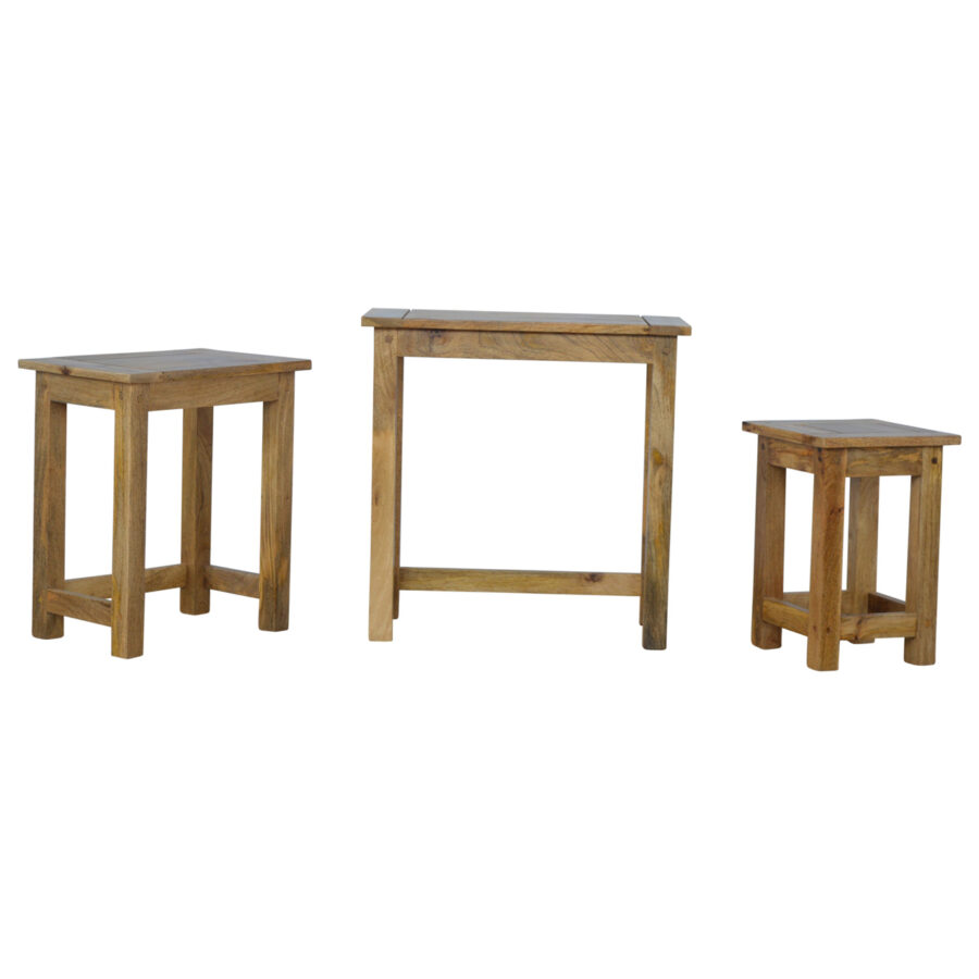 asb307 solid wood stool set of 3