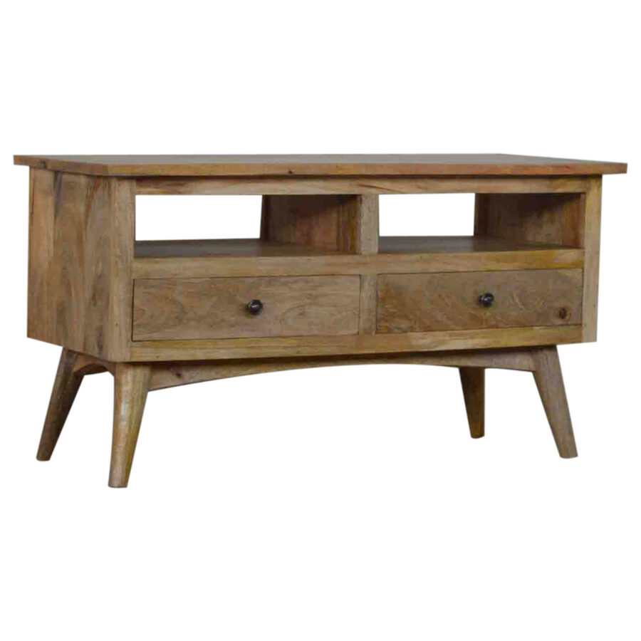in042 media unit with 2 drawers and 2 open slots