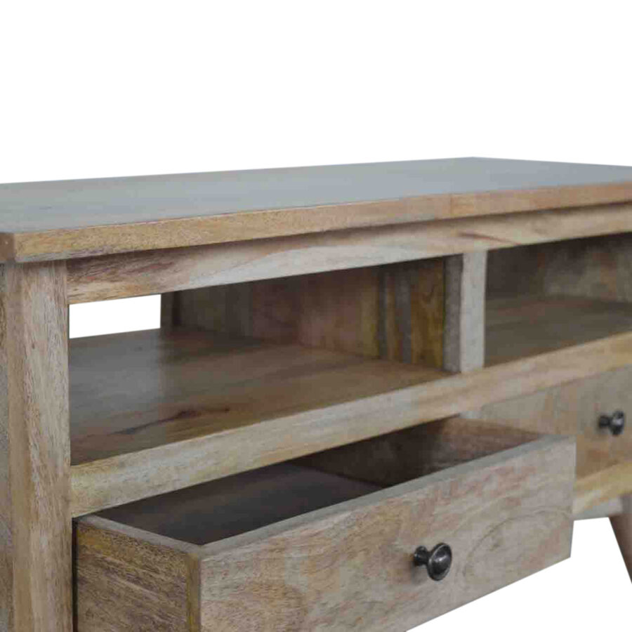 in042 media unit with 2 drawers and 2 open slots