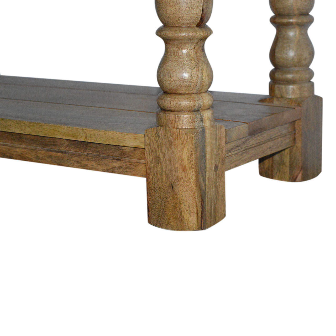 in088 solid wood 2 drawer console table