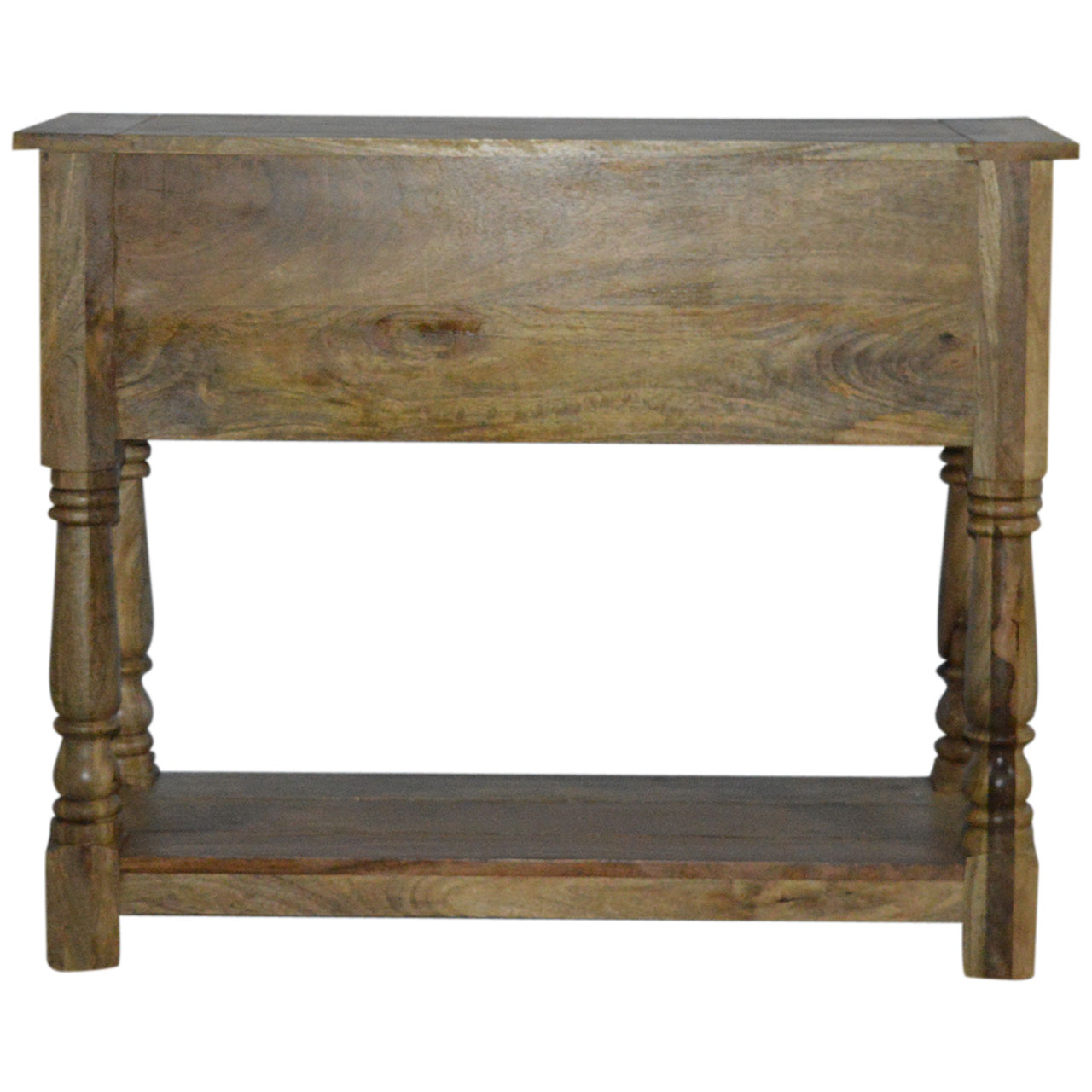 in088 solid wood 2 drawer console table