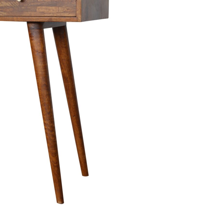 in1002 3 drawer assorted chestnut console table