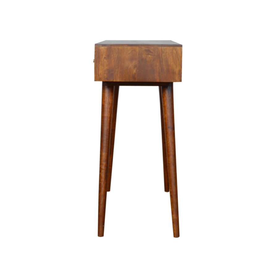 in1002 3 drawer assorted chestnut console table