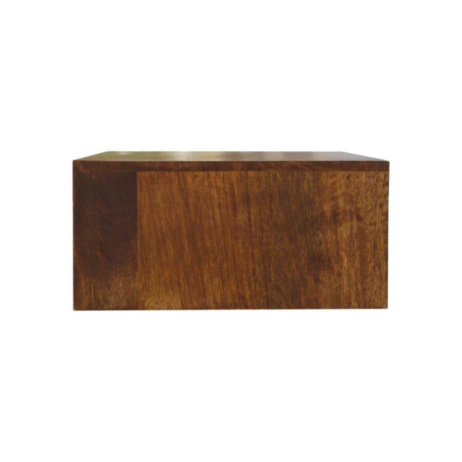 in1286 wall mounted chestnut brass inlay bedside