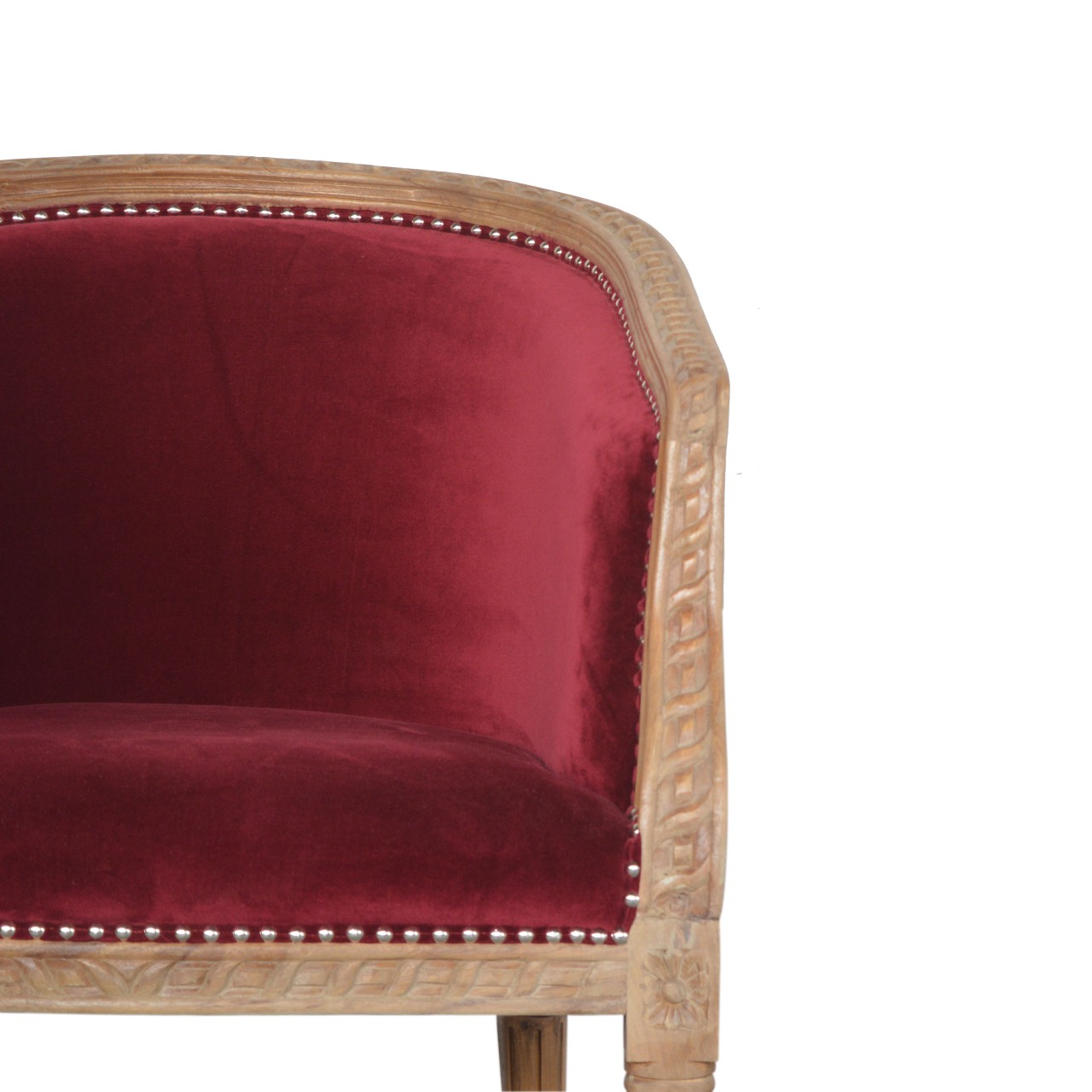 in1407 wine red velvet occasional chair