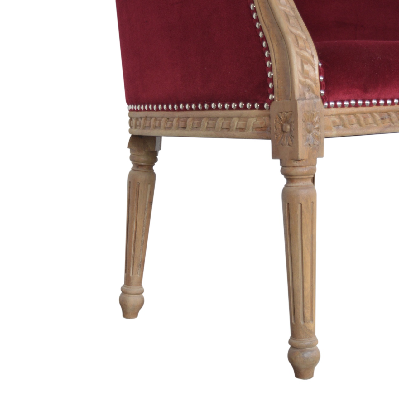 in1407 wine red velvet occasional chair