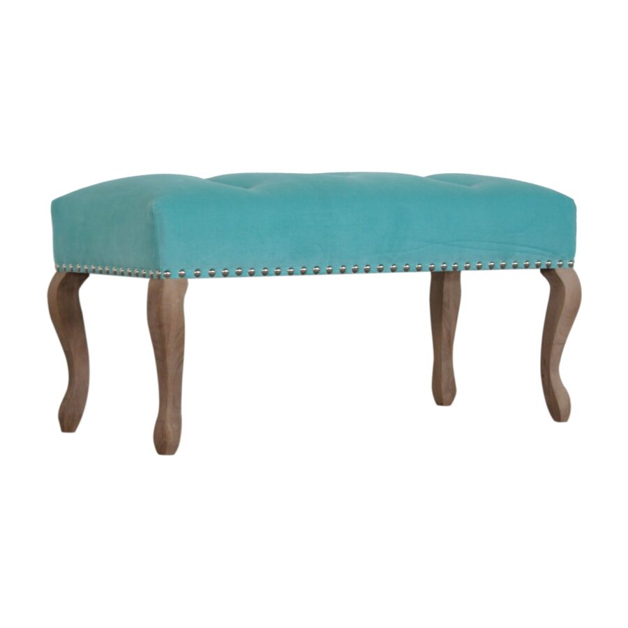 in1417 french style turquoise bench