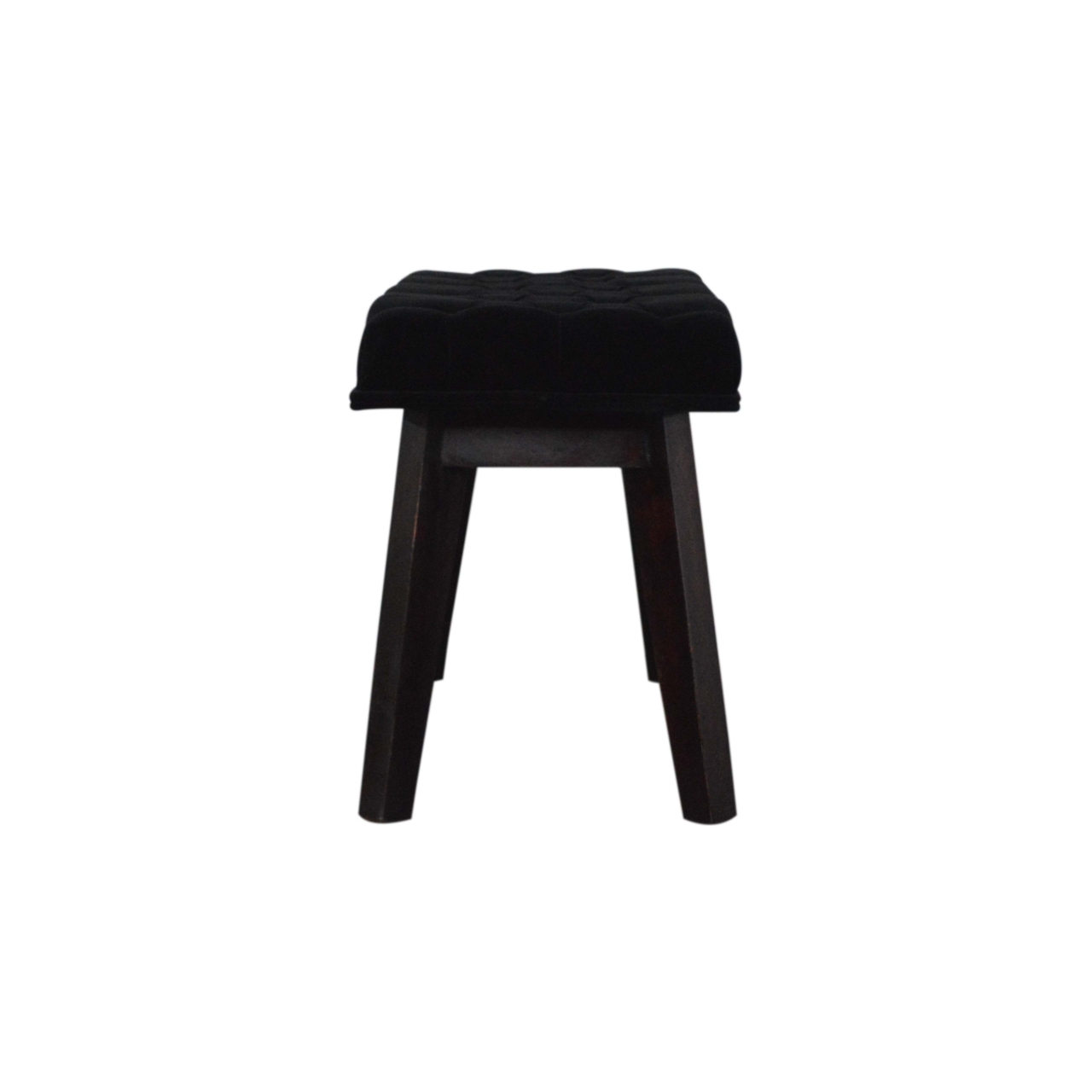 in1422 black velvet hallway bench