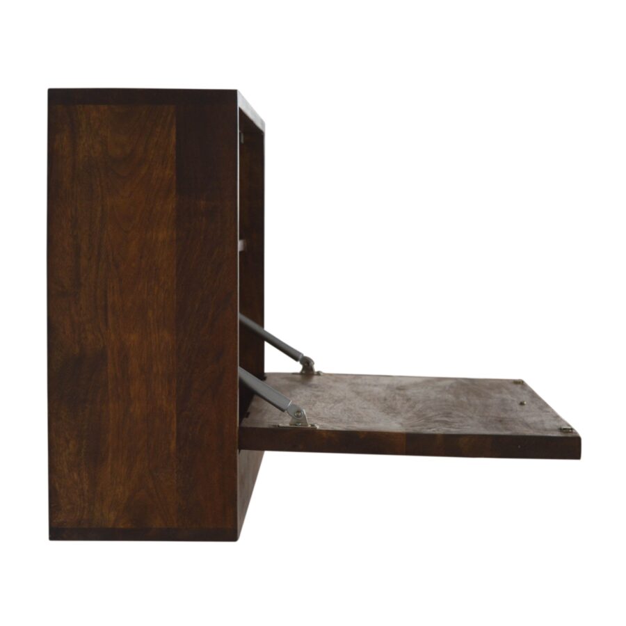 in1441 geometric brass inlay flip down writing desk