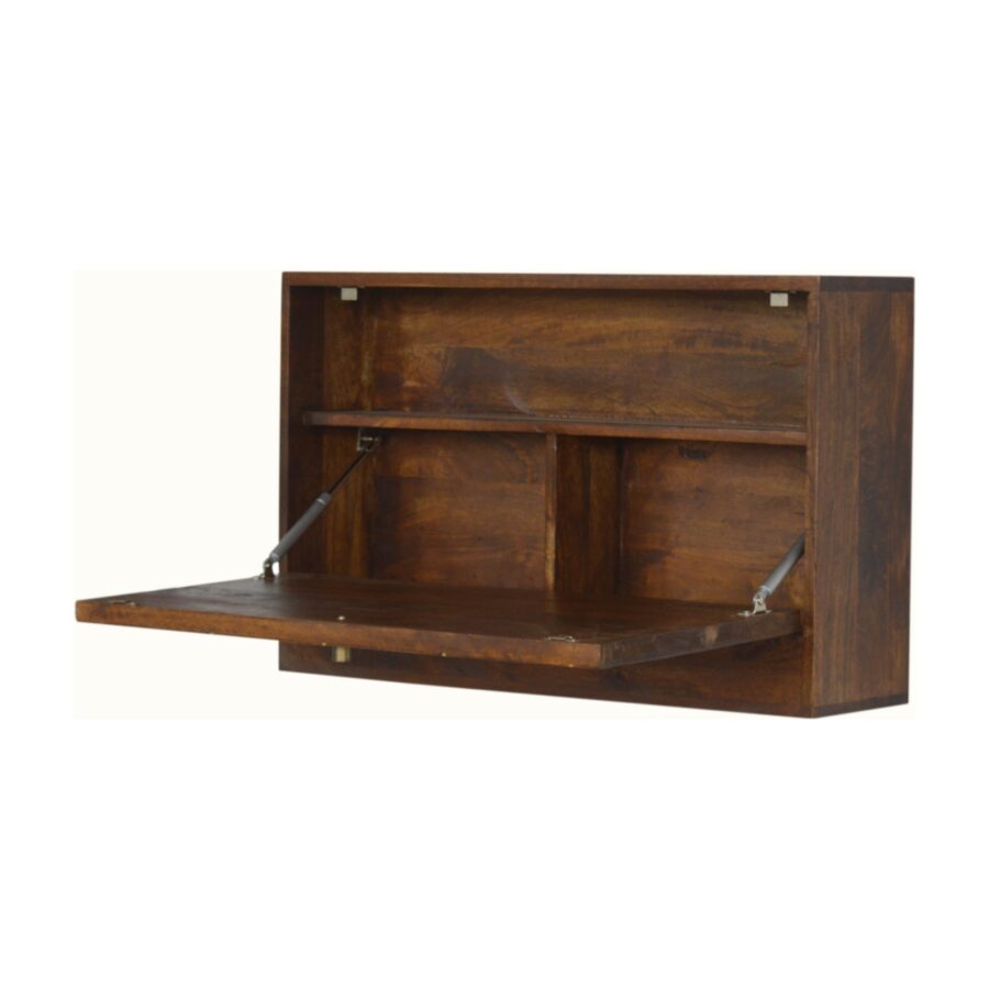 in1441 geometric brass inlay flip down writing desk
