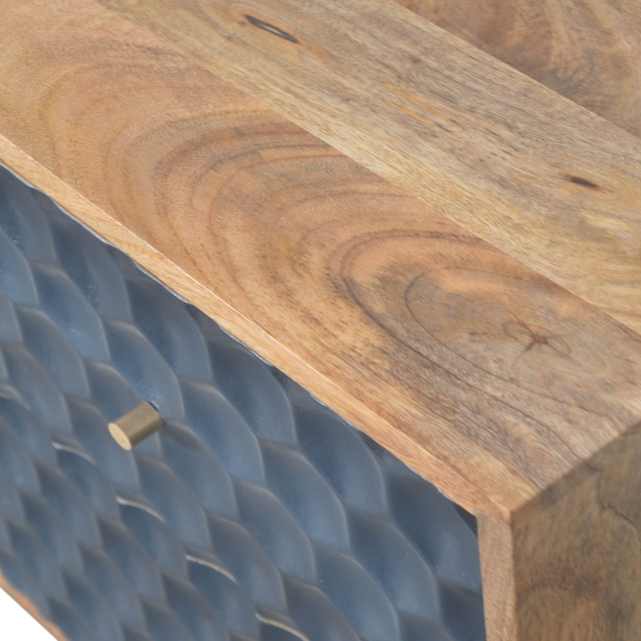 in1484 navy blue honeycomb bedside