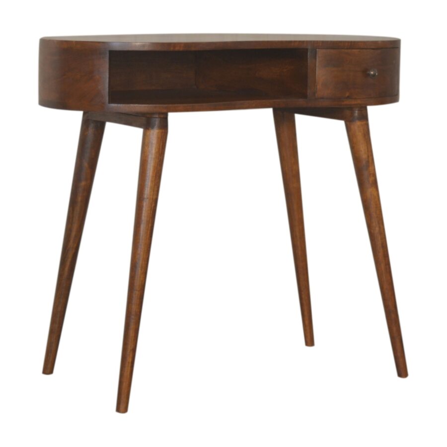 in1489 chestnut rounded writing desk