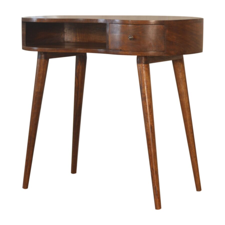 in1489 chestnut rounded writing desk